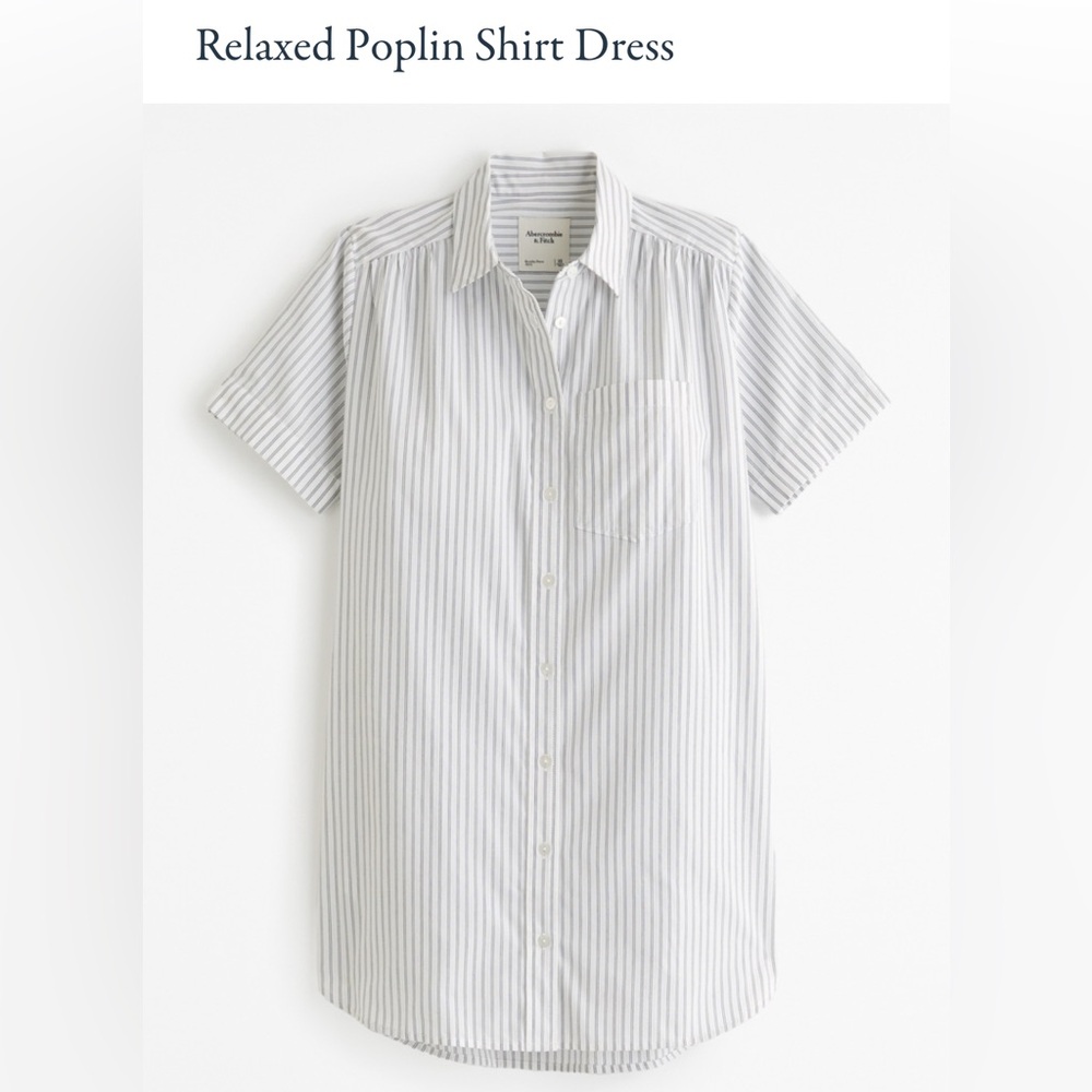 Abercrombie Relaxed Poplin Shirt Dress